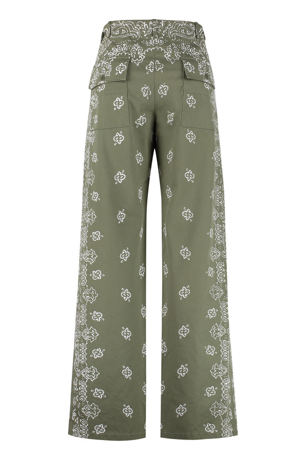 Printed cotton trousers-1